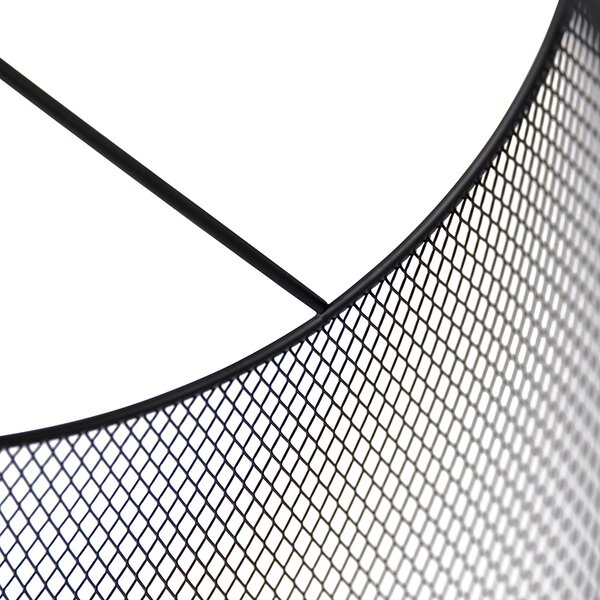 Průmyslové stropní svítidlo černé - Drum Mesh