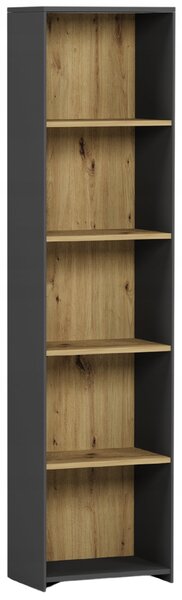 Regál Framire 40 cm x 180 cm x 30 cm antracit, dub artisan