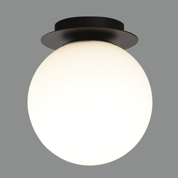 ACB Iluminacion Stropní LED svítidlo PARMA, ⌀ 18 cm, 1xE27 15W, IP44 Barva: Černá