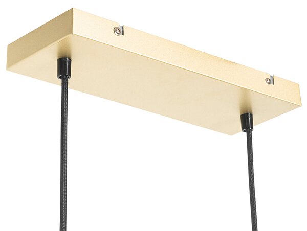 Designové závěsné svítidlo zlaté s bílým sklem 4-světlo - Aniek