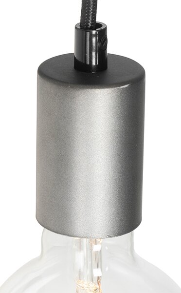 Průmyslová nástěnná lampa ocel s hnědou - Gallow