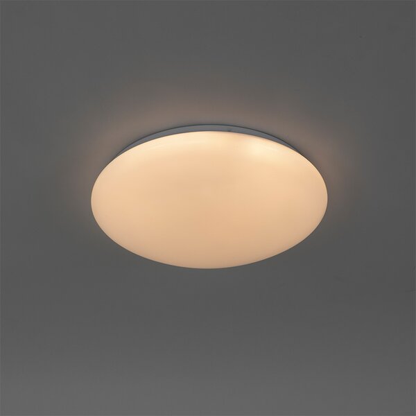 Stropní lampa bílá 33 cm vč. LED a stmívače s dálkovým ovládáním - Iene