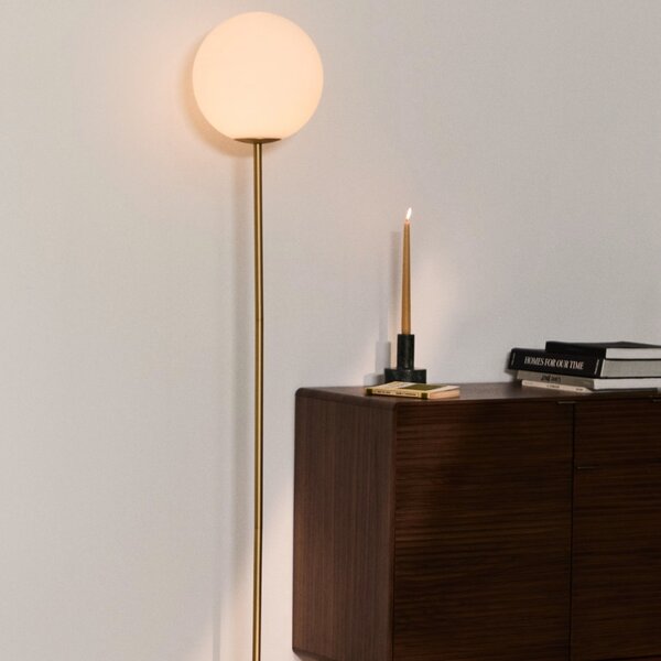 Kave Home Zlatá kovová stojací lampa Brisia 165 cm