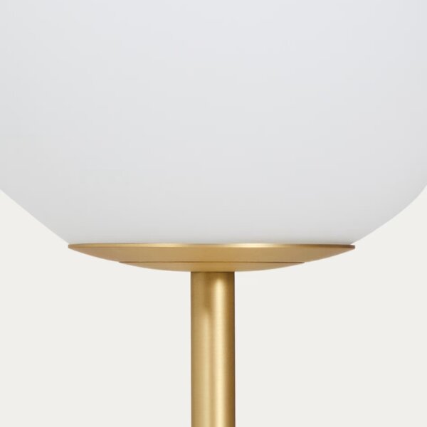 Kave Home Zlatá kovová stojací lampa Brisia 165 cm