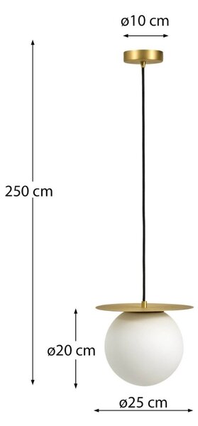 Kave Home Bílé skleněné závěsné světlo Brisia 20 cm