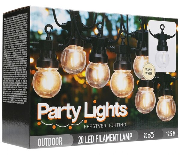 LED světelný řetěz Party, 12,5 m, b