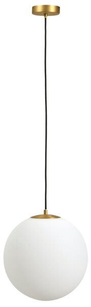 Kave Home Bílé skleněné závěsné světlo Brisia 30 cm