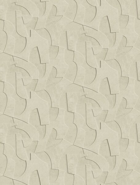 Geometrická vliesová obrazová tapeta na zeď, 3D, krémová, FW4042-2, Feature Walls, Decoprint