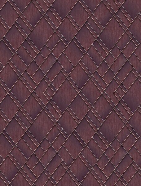 Geometrická vliesová obrazová tapeta na zeď, vínová, FW4037-4, Feature Walls, Decoprint