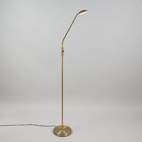 Moderní stojací lampa bronzová vč. LED - Eva