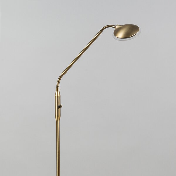 Moderní stojací lampa bronzová vč. LED - Eva