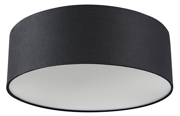 Stropní lampa černá 30 cm vč. LED - Drum LED