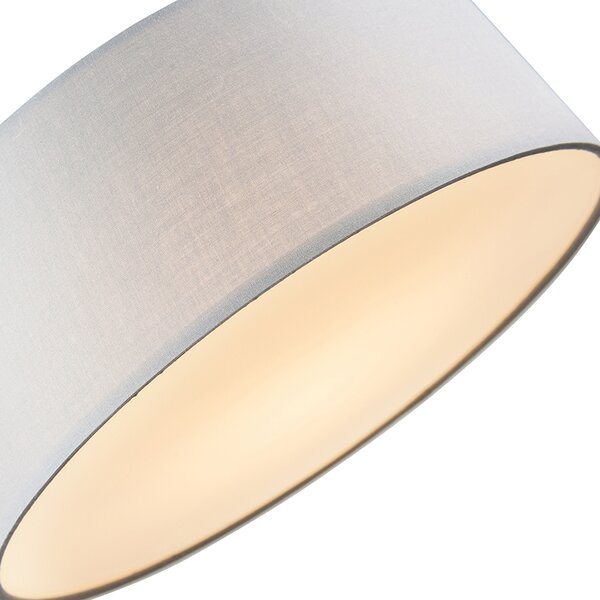 Stropní lampa šedá 30 cm včetně LED - Drum LED