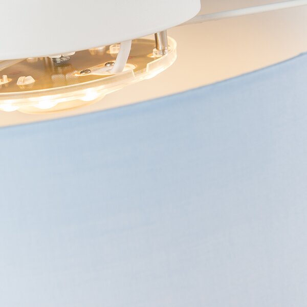 Stropní lampa modrá 40 cm vč. LED - Drum LED