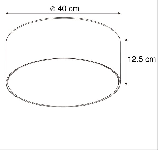 Stropní lampa modrá 40 cm vč. LED - Drum LED