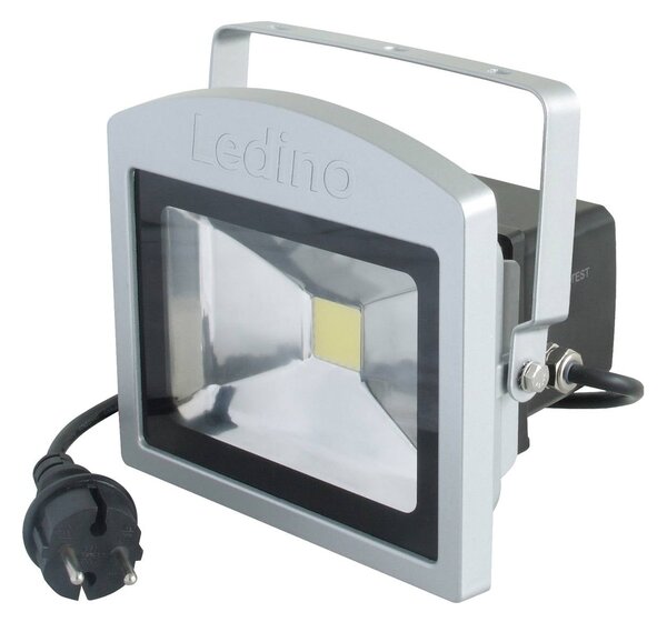 Ledino LED reflektor Benrath NB, nouzové osvětlení s dobíjecí baterií, Hliník / šedá / zinek, Hliník