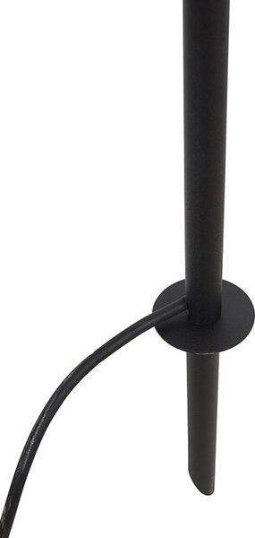 Nastavitelný černý reflektor vč. 300cm kabelu a zástrčky IP65 - Basic