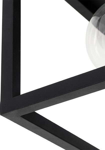 Průmyslové stropní svítidlo černé 40 cm 4-světlo - Cage