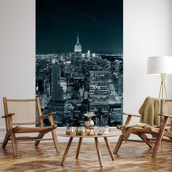 Fototapeta Noční život New Yorku - městská panorama s budovou Empire State