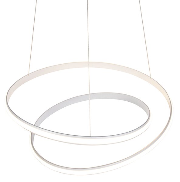 Moderní závěsné svítidlo bílé 74 cm vč. LED s stmívačem - Rowan