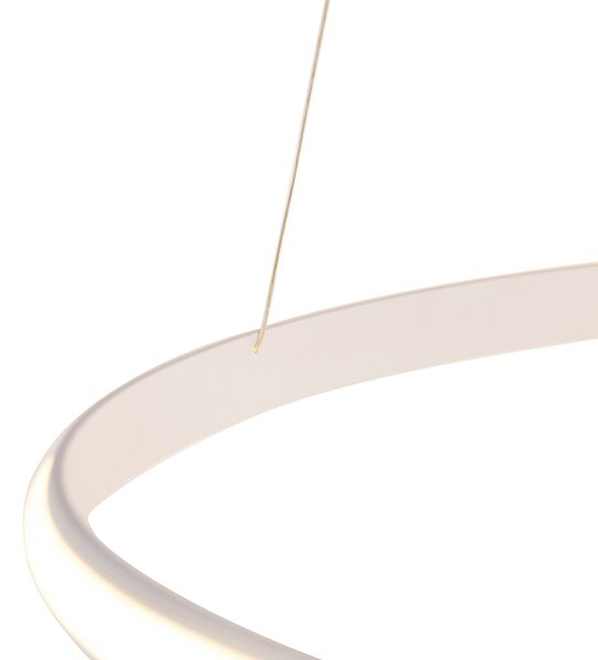 Moderní závěsné svítidlo bílé 74 cm vč. LED s stmívačem - Rowan