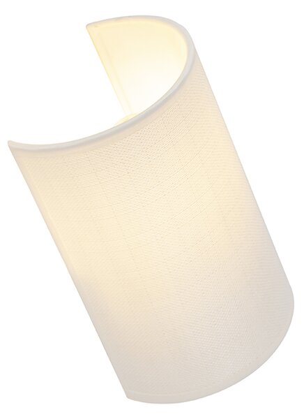 Chytrá nástěnná lampa bílá vč. Wifi A60 - Simple Drum Jute