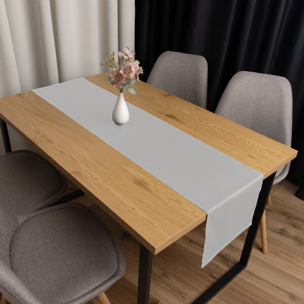 Biante Bavlněný saténový běhoun na stůl ST-012 Světle šedý 35x120 cm