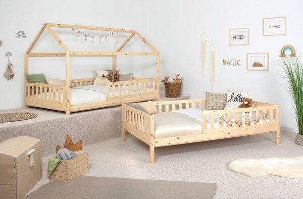 DĚTSKÁ POSTEL SE STŘÍŠKOU, 90/200 cm přírodní barvy MID.YOU - Dětské postele, Online Only