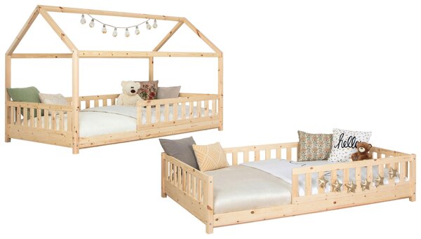 DĚTSKÁ POSTEL SE STŘÍŠKOU, 90/200 cm přírodní barvy MID.YOU - Dětské postele, Online Only