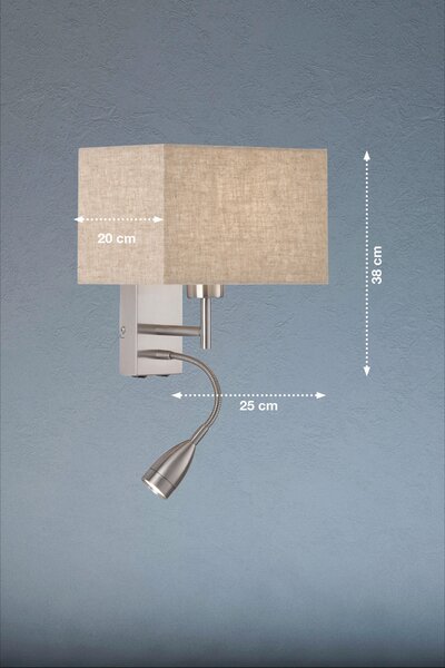 NÁSTĚNNÉ SVÍTIDLO, 25/38 cm Fischer & Honsel - Online Only svítidla, Online Only
