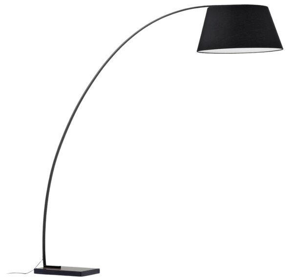 Černá kovová stojací lampa s mramorem Kave Home Juhe