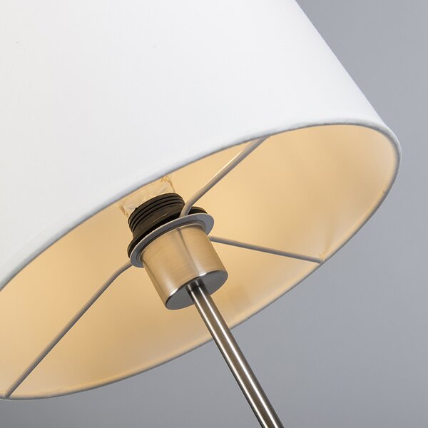Moderní stojací lampa bílá kulatá - VT 1