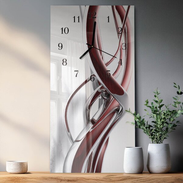 Skleněné hodiny vertikální Vzor zsppc-30x60-00182175