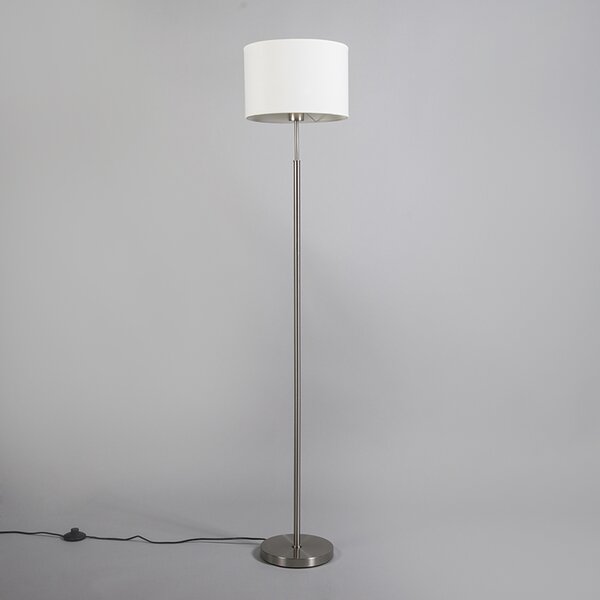 Moderní stojací lampa bílá kulatá - VT 1