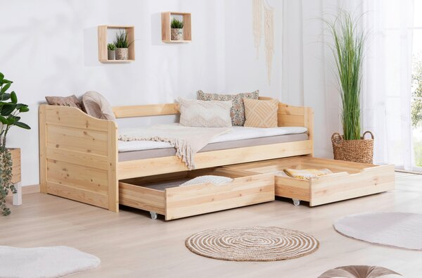 POSTEL S ÚLOŽNÝM PROSTOREM, 90/200 cm, přírodní barvy MID.YOU - Online Only dětské postele, Online Only