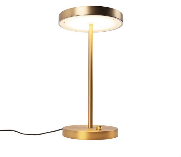 Moderní stolní lampa bronzová vč. LED - Disco