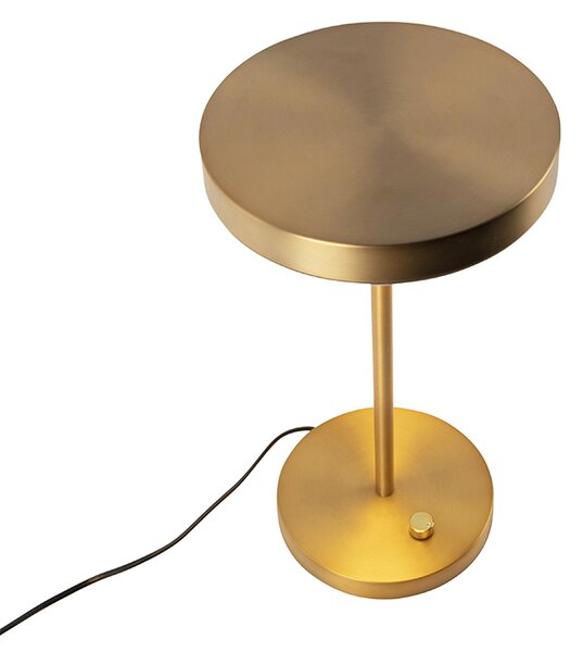 Moderní stolní lampa bronzová vč. LED - Disco