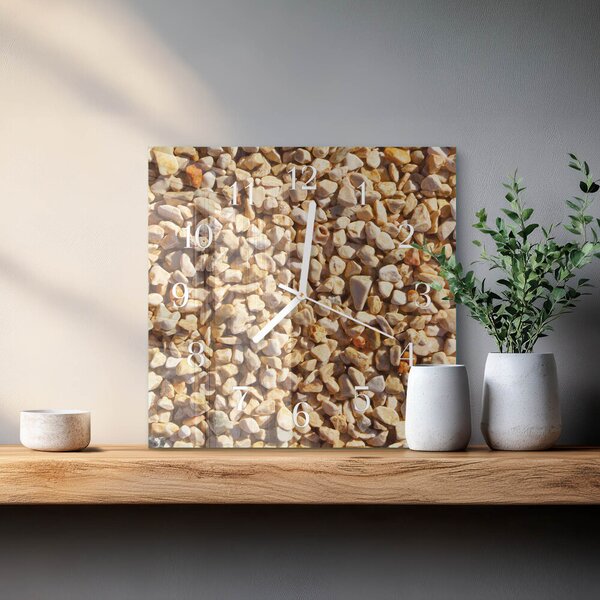 Skleněné hodiny Štěrk zskb-30x30-00090031