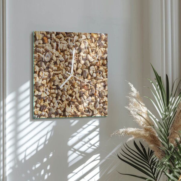 Skleněné hodiny Štěrk zskb-30x30-00090031