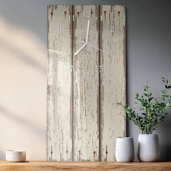 Skleněné hodiny vertikální Dřevěné desky zsppb-30x60-00260378