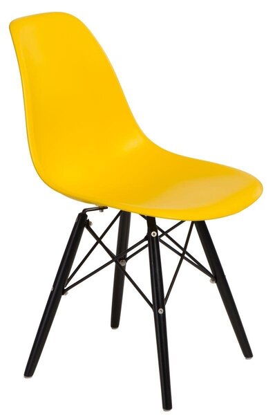 Židle P016W PP Black žlutá