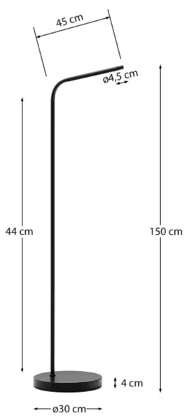 Černý kovový stojan na zahradní LED lampu Kave Home Nali