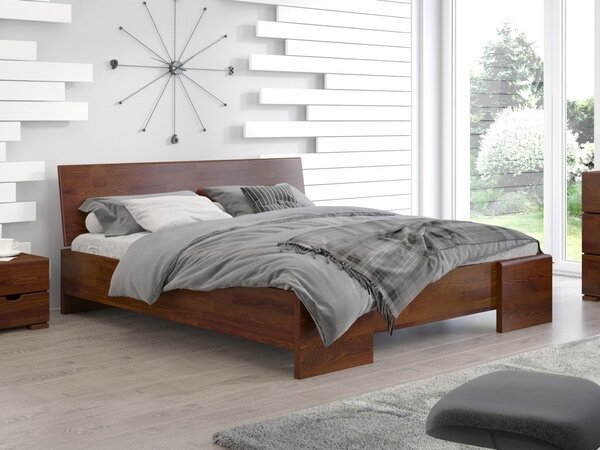 Zvýšená postel Hessler - borovice Odstín moření: Bílá, Rozměr: 120x200