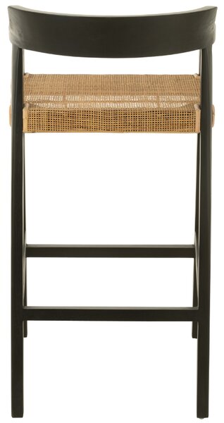 Černá teaková barová židle J-line Talya 78 cm