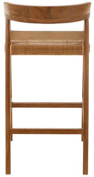 Hnědá teaková barová židle J-line Talya 78 cm