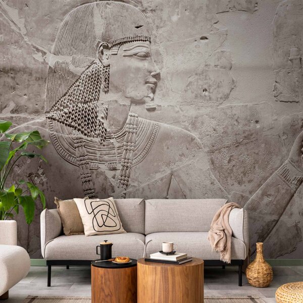 Fototapeta Kamenný faraon - velká africká béžová socha
