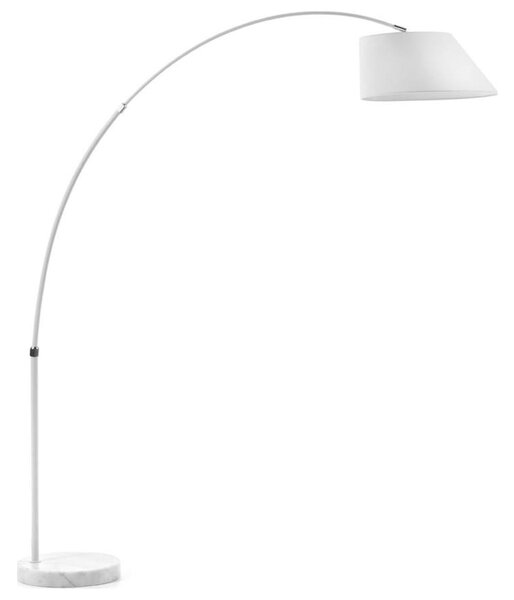 Bílá bavlněná stojací lampa Kave Home May 189-220 cm