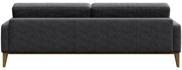 Tmavě šedá látková třímístná pohovka MESONICA Musso Tufted 211 cm