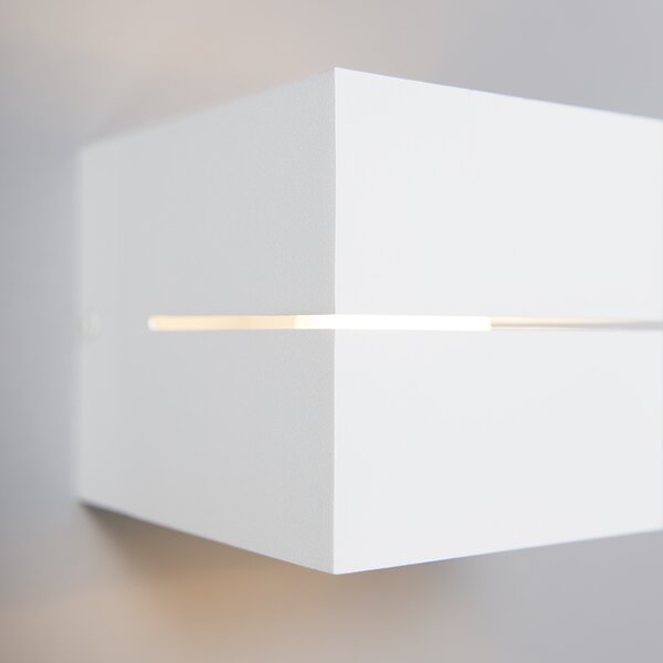 Moderní nástěnné svítidlo bílé 9,7 cm - Transfer Groove