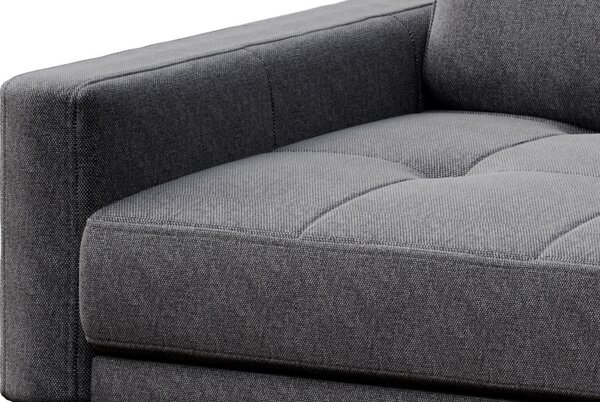 Tmavě šedá látková třímístná pohovka MESONICA Musso Tufted 211 cm